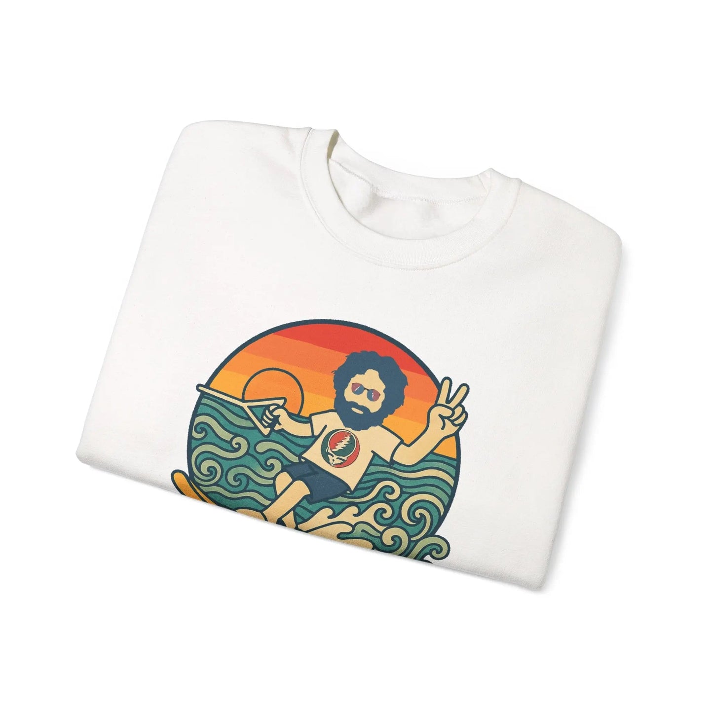 Waterskiin' Jerry Life is dead.® Crewneck | Grateful Dead