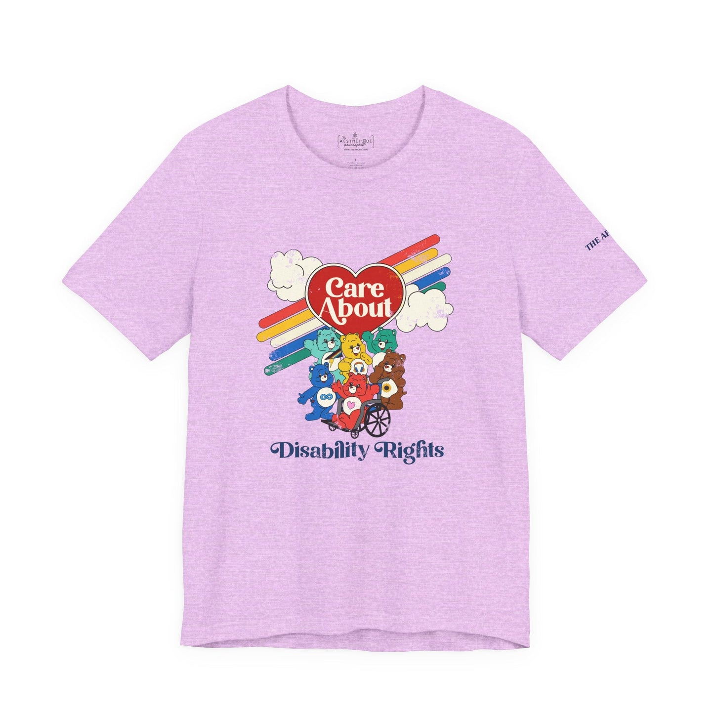 Care About Disability Rights - Retro 80s Vibe - Unisex Jersey Short Sleeve Tee