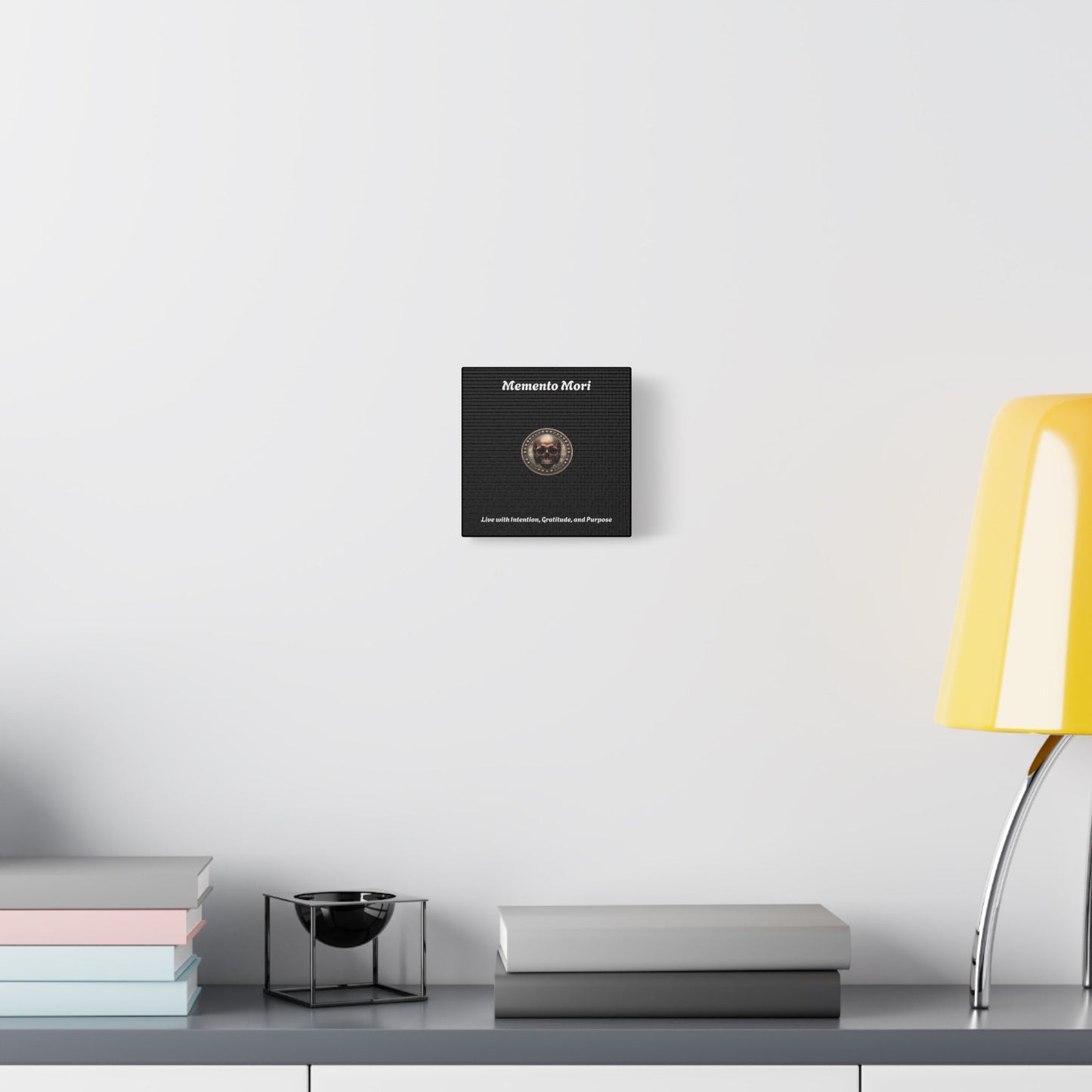 "Memento Mori" Matte Canvas - Inspirational Wall Art -"Live with Intention, Gratitude, and Purpose"