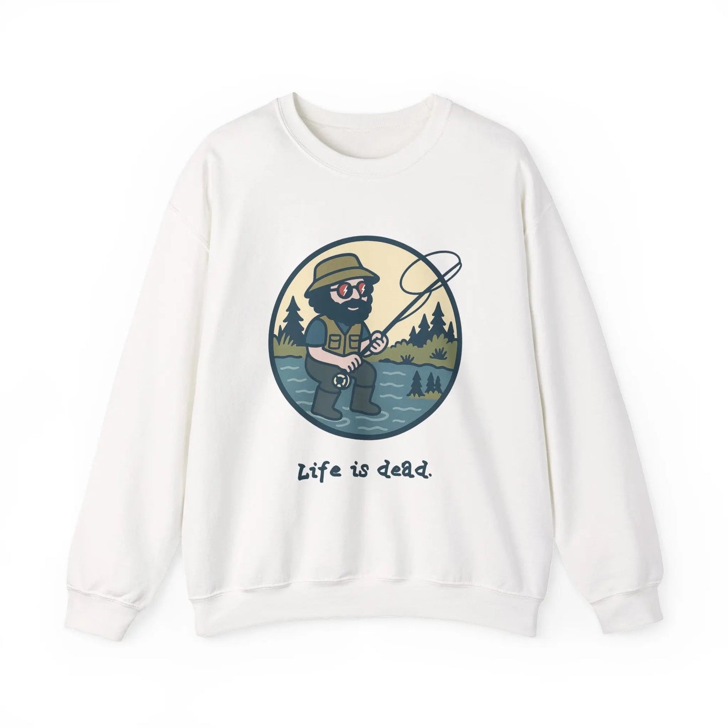 Fly Fishin' Jerry | Life is dead.® Crewneck | Grateful Dead