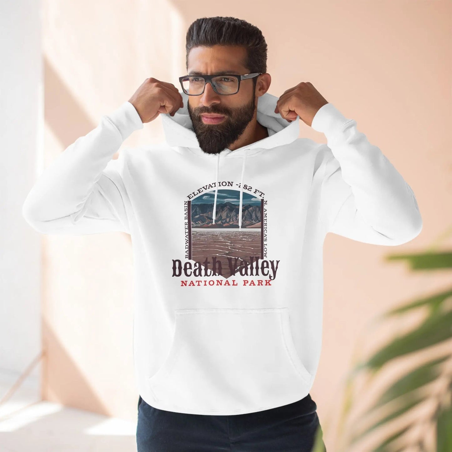 Death Valley National Park Fleece Hoodie Badwater Basin
