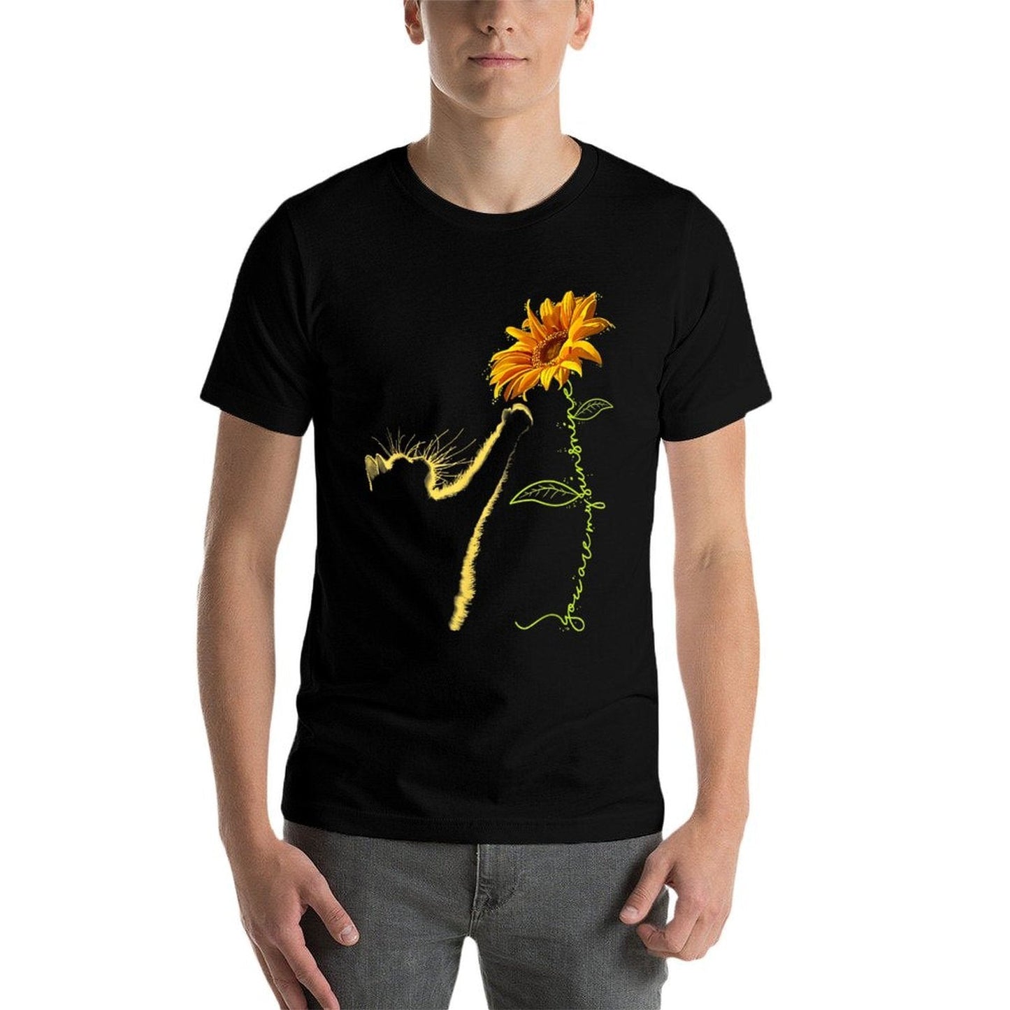 Cat Sunflower Gifts For Cat Lovers, Cat Mom, Cat Lady, Women  Polyester Blend T-Shirt