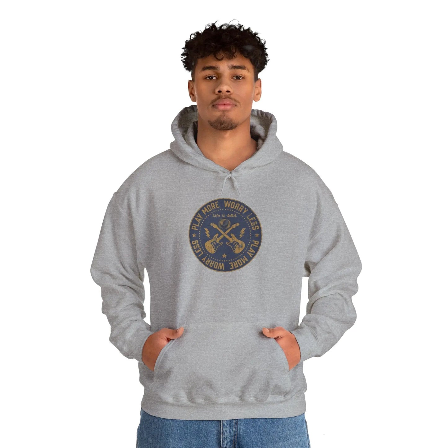 Life is dead.® Play More, Worry Less Hoodie