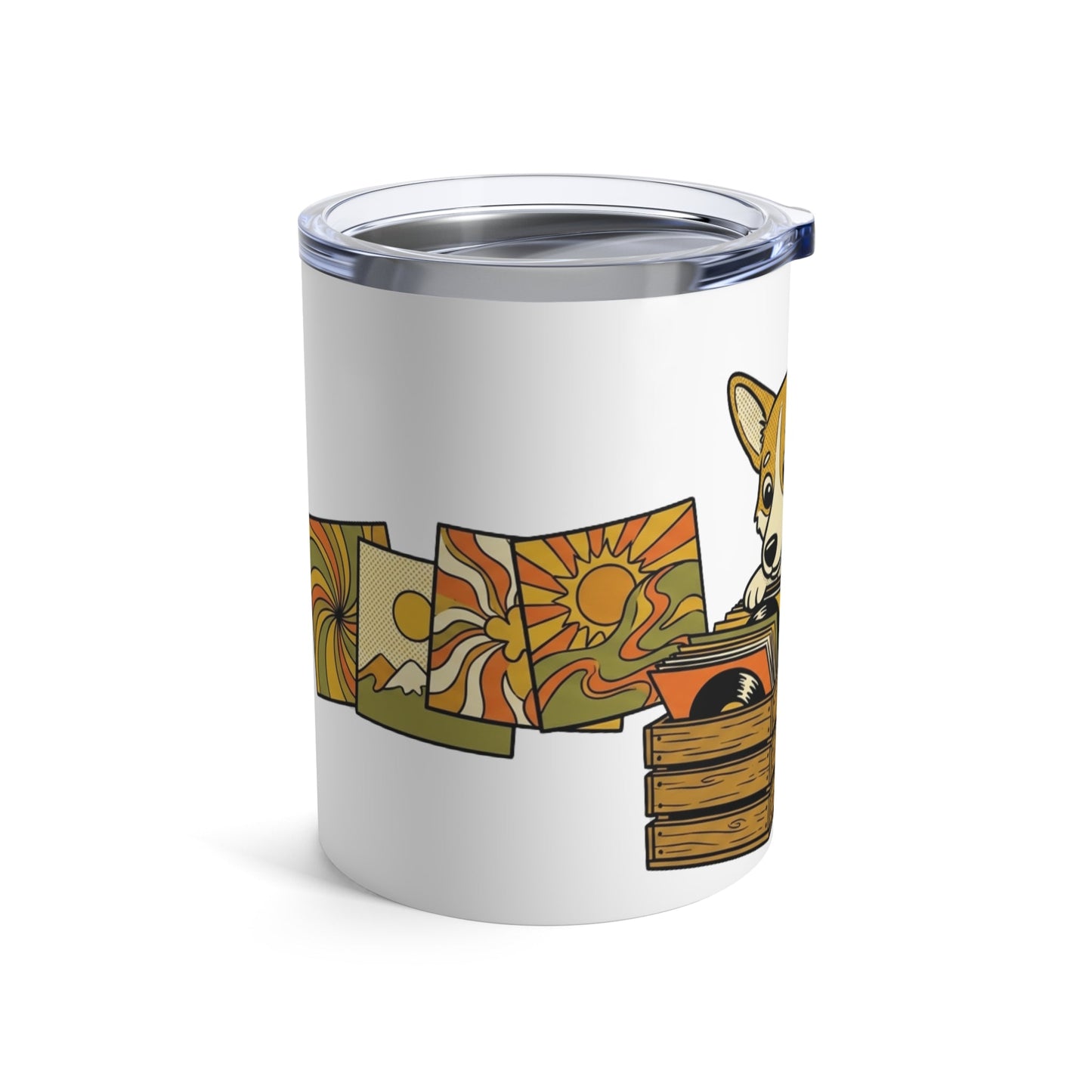 Hi-Fi Hounds - Crate Digger Corgi 12oz Short Tumbler
