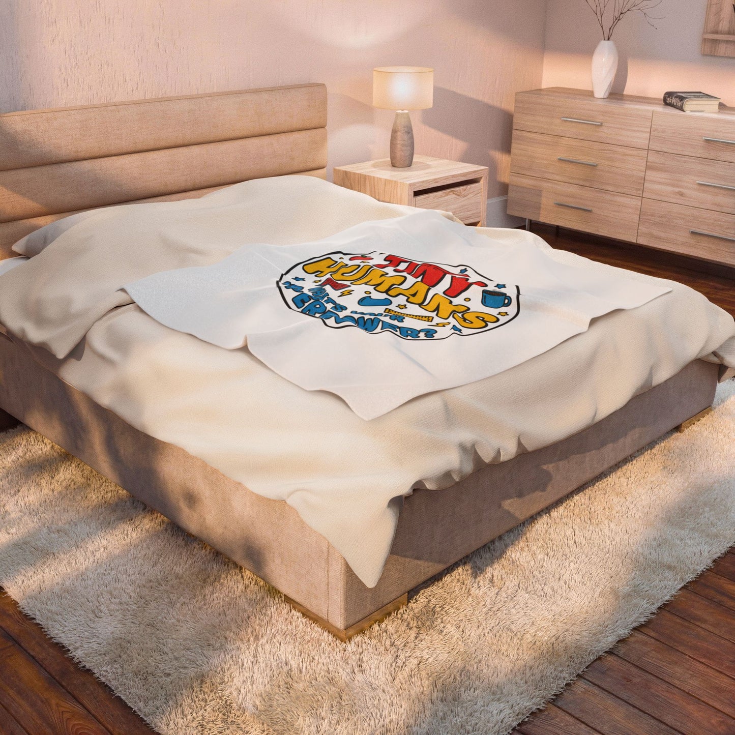 Tiny Humans Superpower Velveteen Blanket | Teacher Appreciation, Classroom Throw