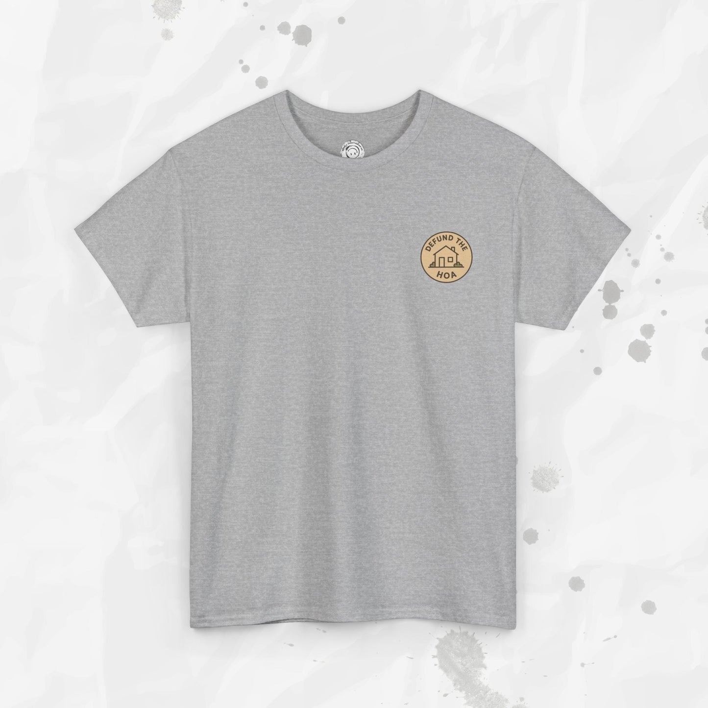 Defund the HOA – T-Shirt (Pocket Print)