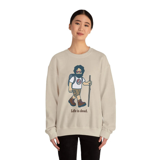 Hikin' Jerry | Life is dead.® Crewneck | Grateful Dead