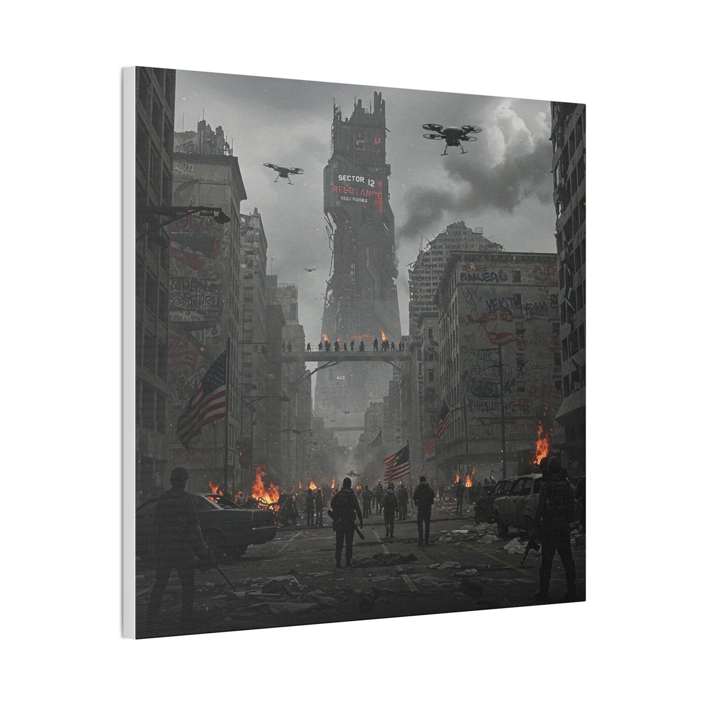 Dystopian Canvas Wall Art - Urban Apocalypse