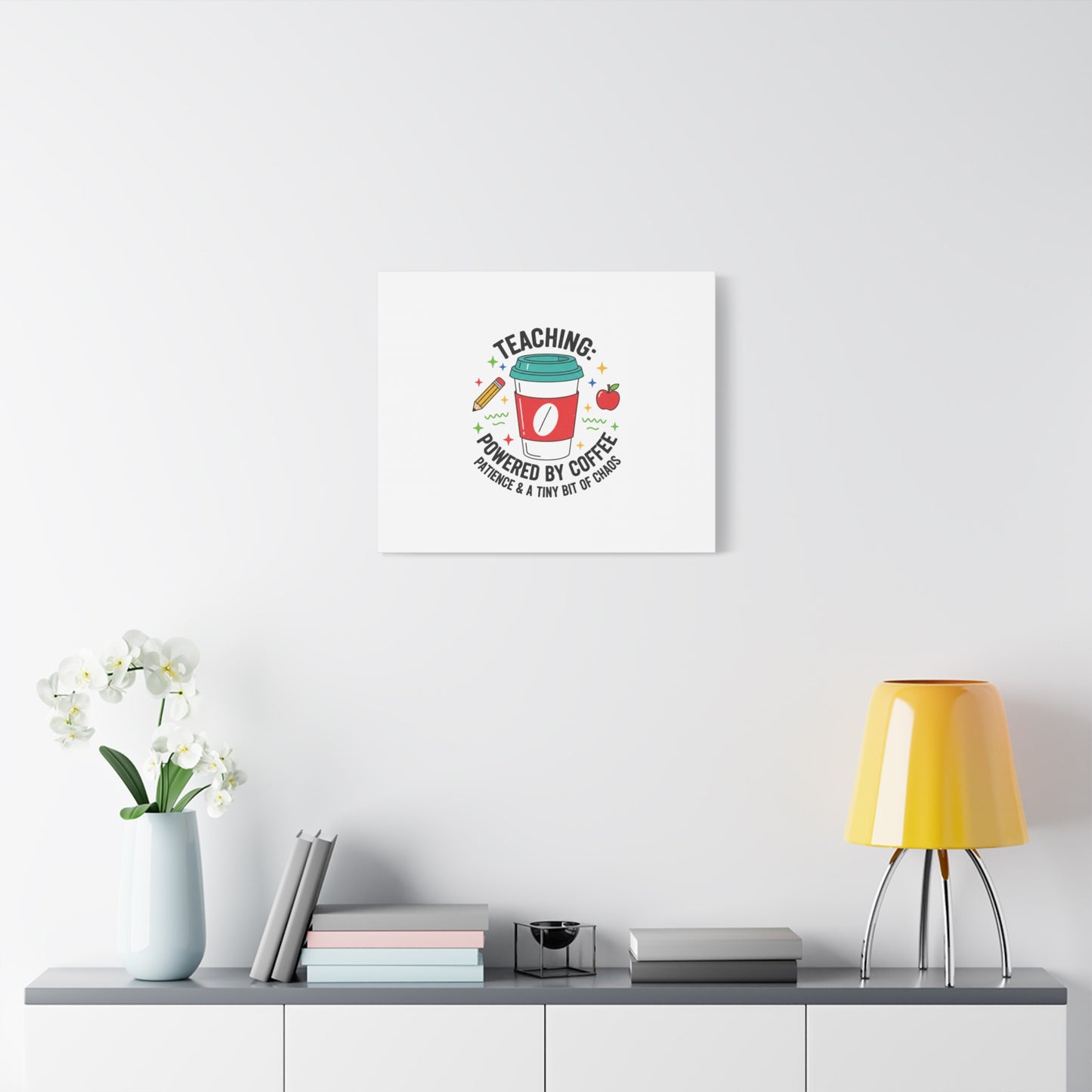Teaching Powered by Coffee Canvas, Teacher Appreciation Gifts | Teacher Life, Classroom Humor