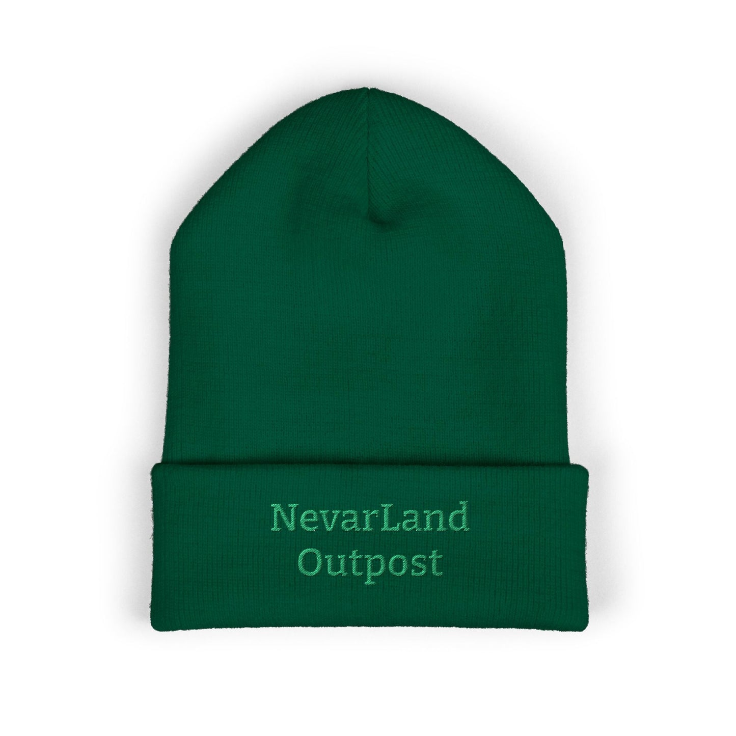 "NevarLand Outpost" - Embroidered Cuffed Knit beanie