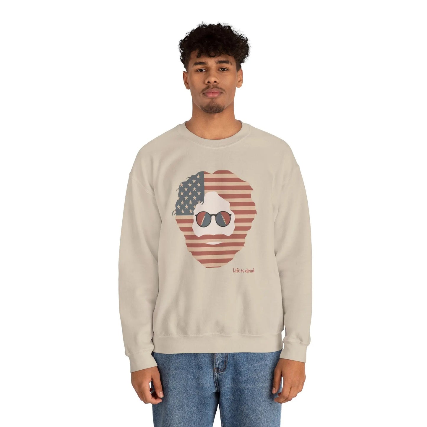 Stars & Stripes Jerry | Life is dead.® Crewneck | Grateful Dead
