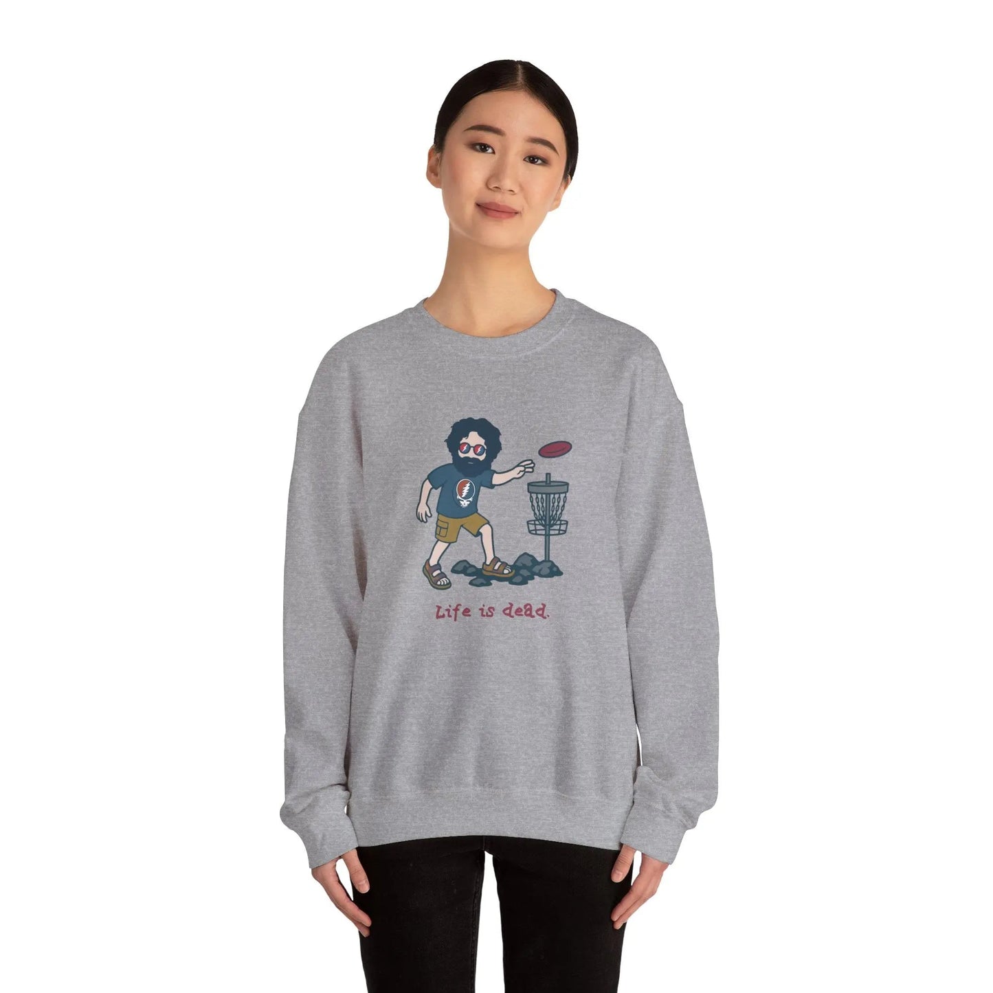 Disc Golfin' Jerry | Life is dead.® Crewneck | Grateful Dead
