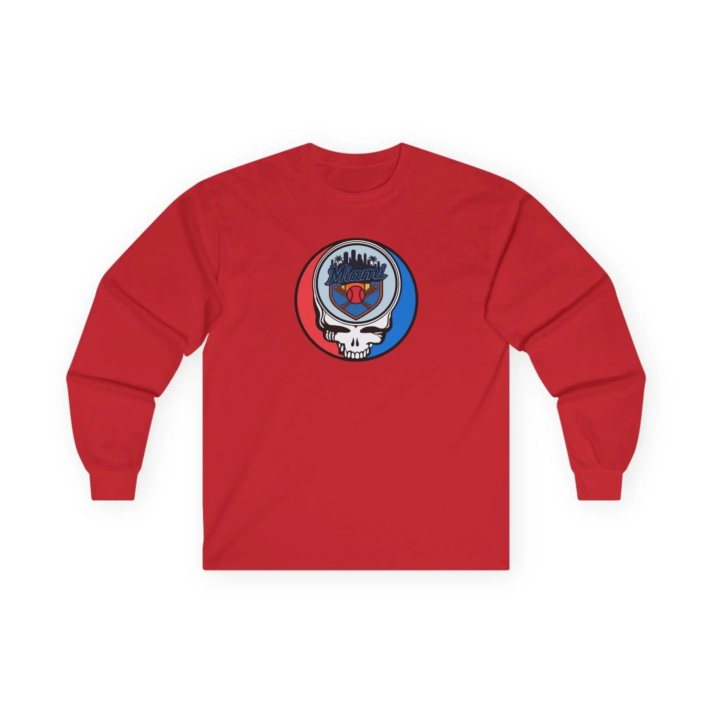 Miami Marlins Original Stealie Grateful Dead Long Sleeve Shirt
