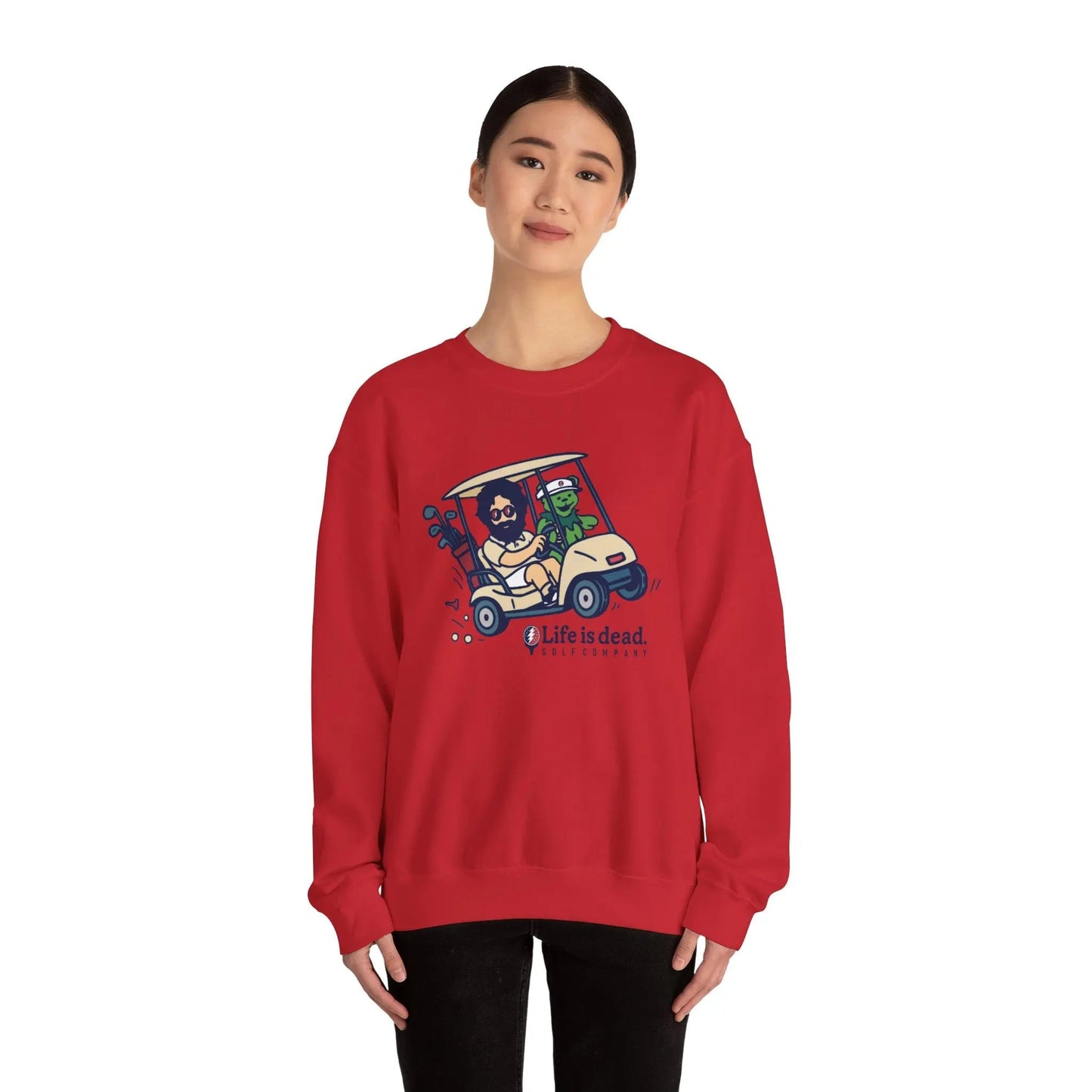 Joy Ridin' Jerry and The Bear | Life is dead.® Crewneck | Grateful Dead