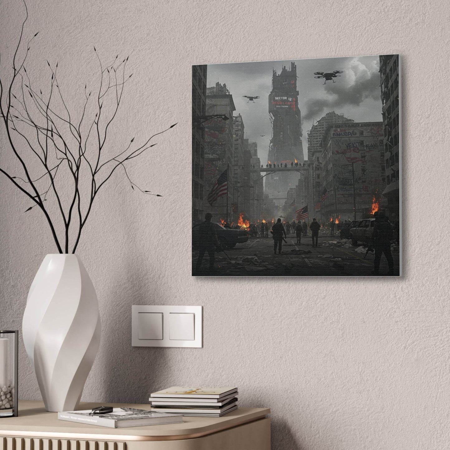 Dystopian Canvas Wall Art - Urban Apocalypse