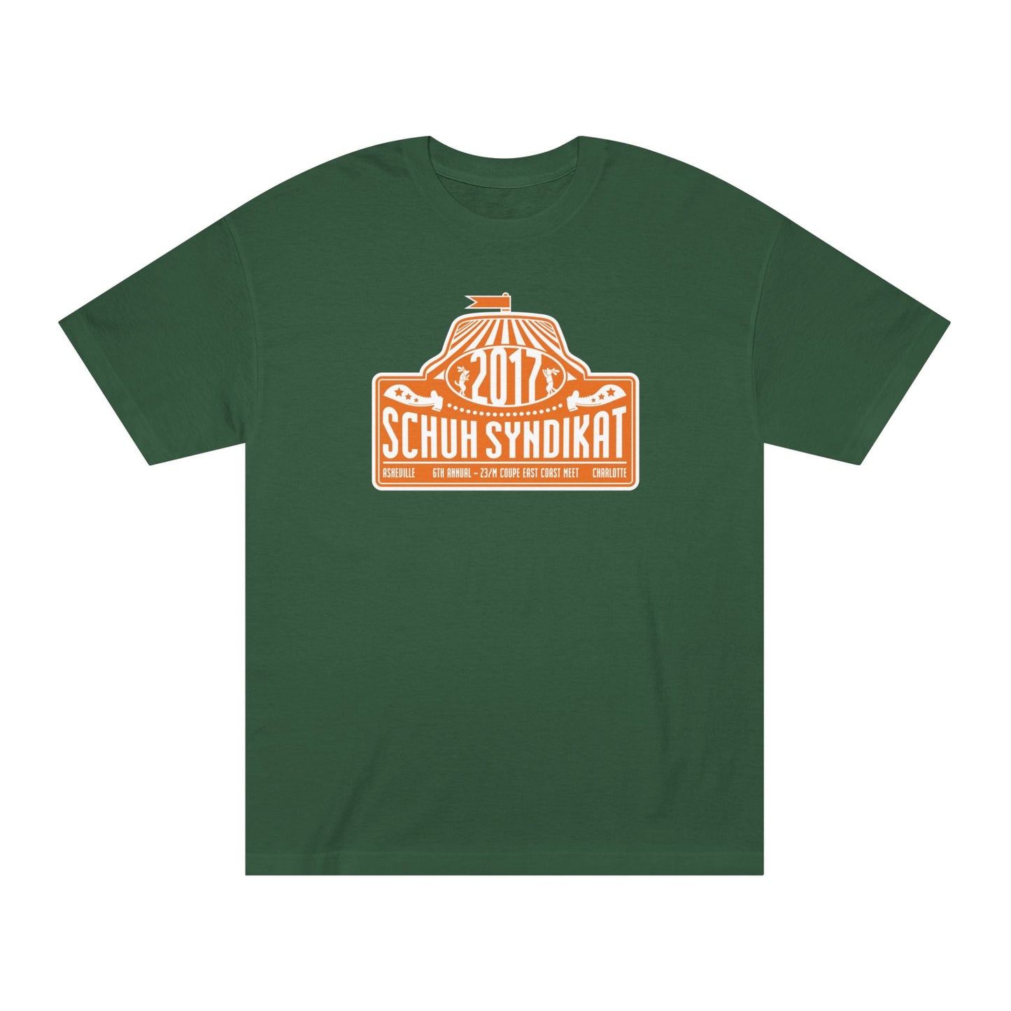 Schuh Syndikat "Rally Plate" Tee - Unisex American Apparel Classic T-Shirt