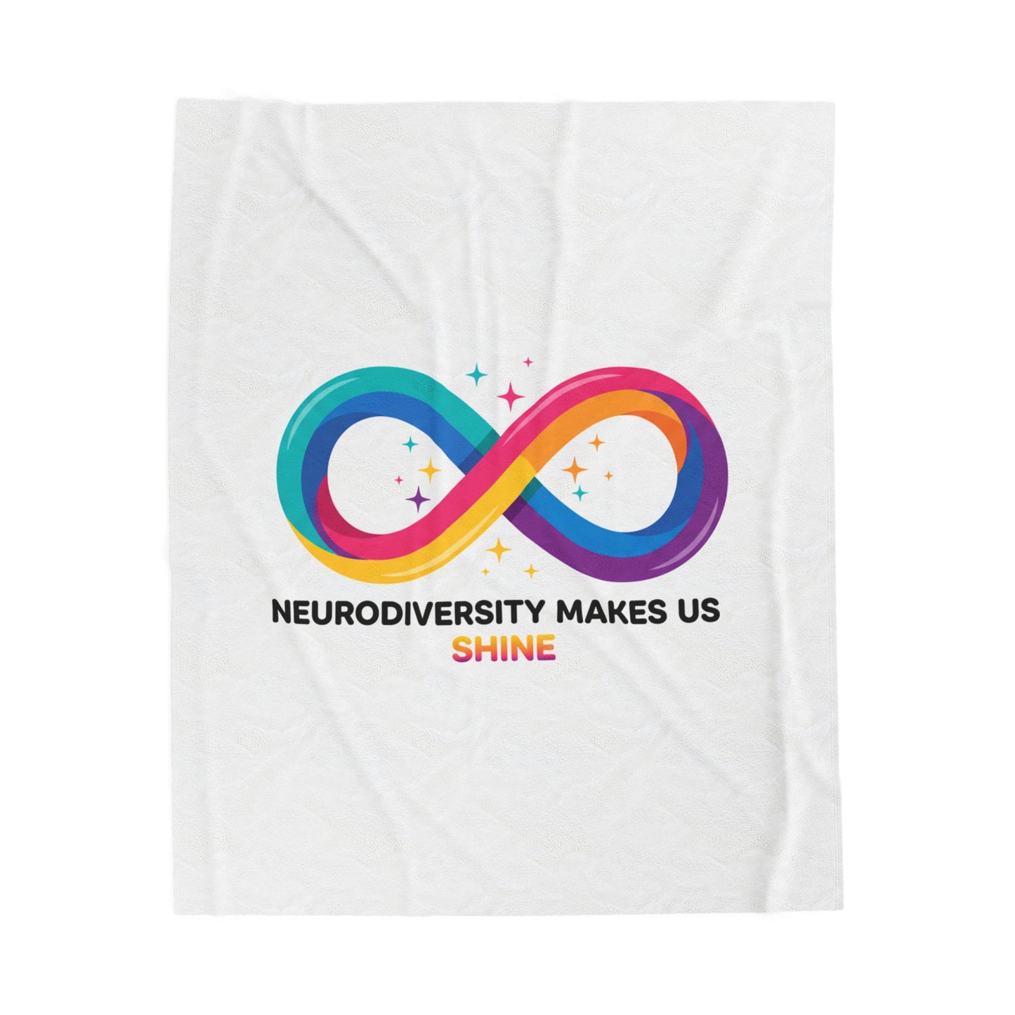 Neurodiversity Makes Us Shine Velveteen Blanket | Autism Acceptance, Autistic Pride