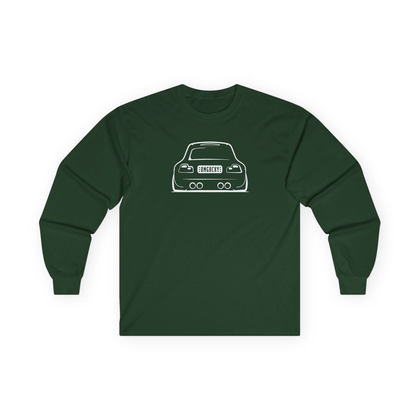 OMGBCKY White Coupe Silhouette Long Sleeve Tee - Unisex Gildan Classic Ultra Cotton Long Sleeve T-Shirt