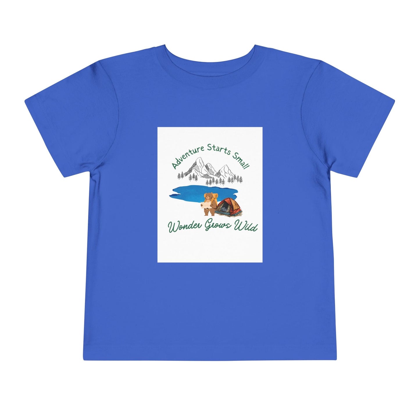 "Adventure Starts Small" Woodland Camper Graphic - Toddler Tee