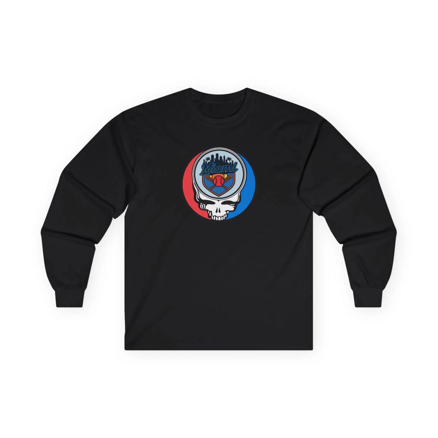Miami Marlins Original Stealie Grateful Dead Long Sleeve Shirt