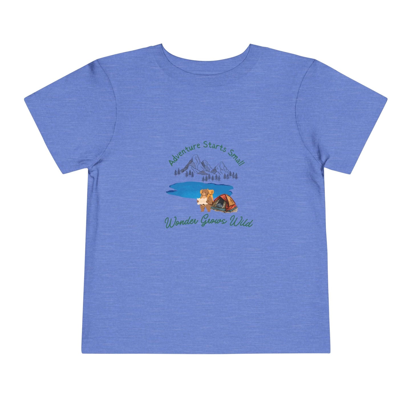 "Adventure Starts Small" Woodland Camper Graphic - Toddler Tee