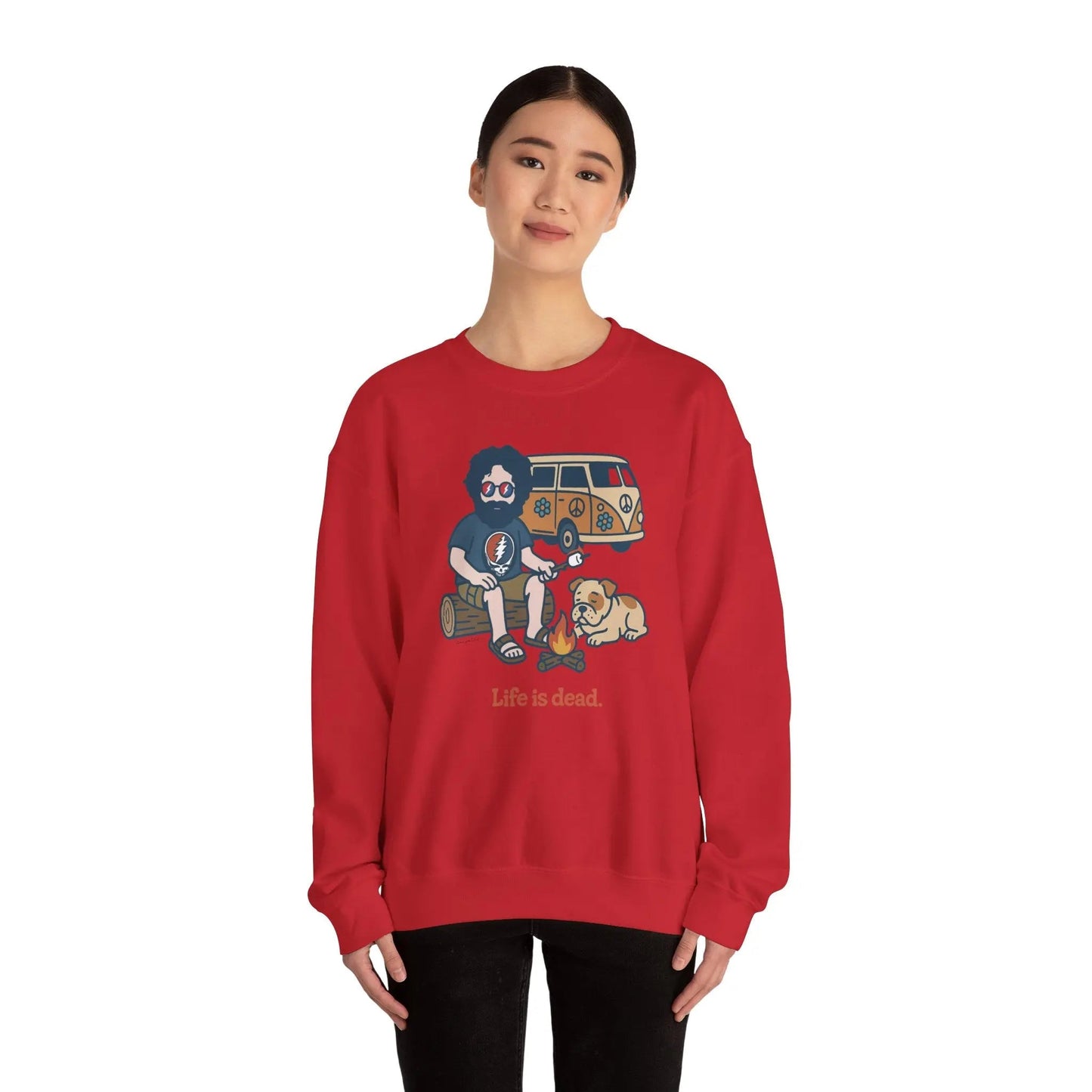 Jerry and Frank are Camping | Life is dead.® Crewneck | Grateful Dead
