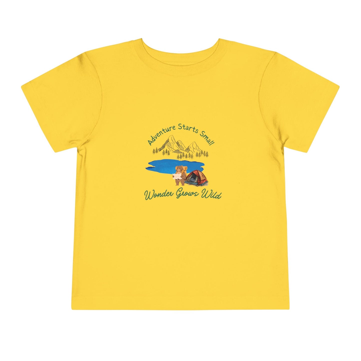 "Adventure Starts Small" Woodland Camper Graphic - Toddler Tee
