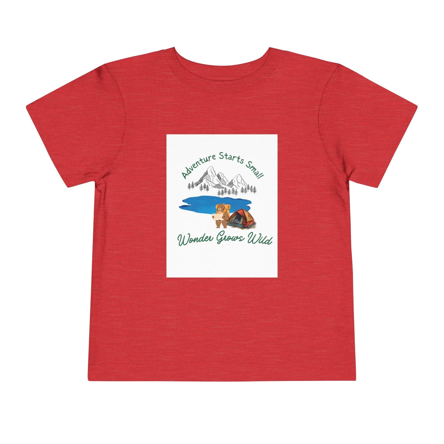 "Adventure Starts Small" Woodland Camper Graphic - Toddler Tee