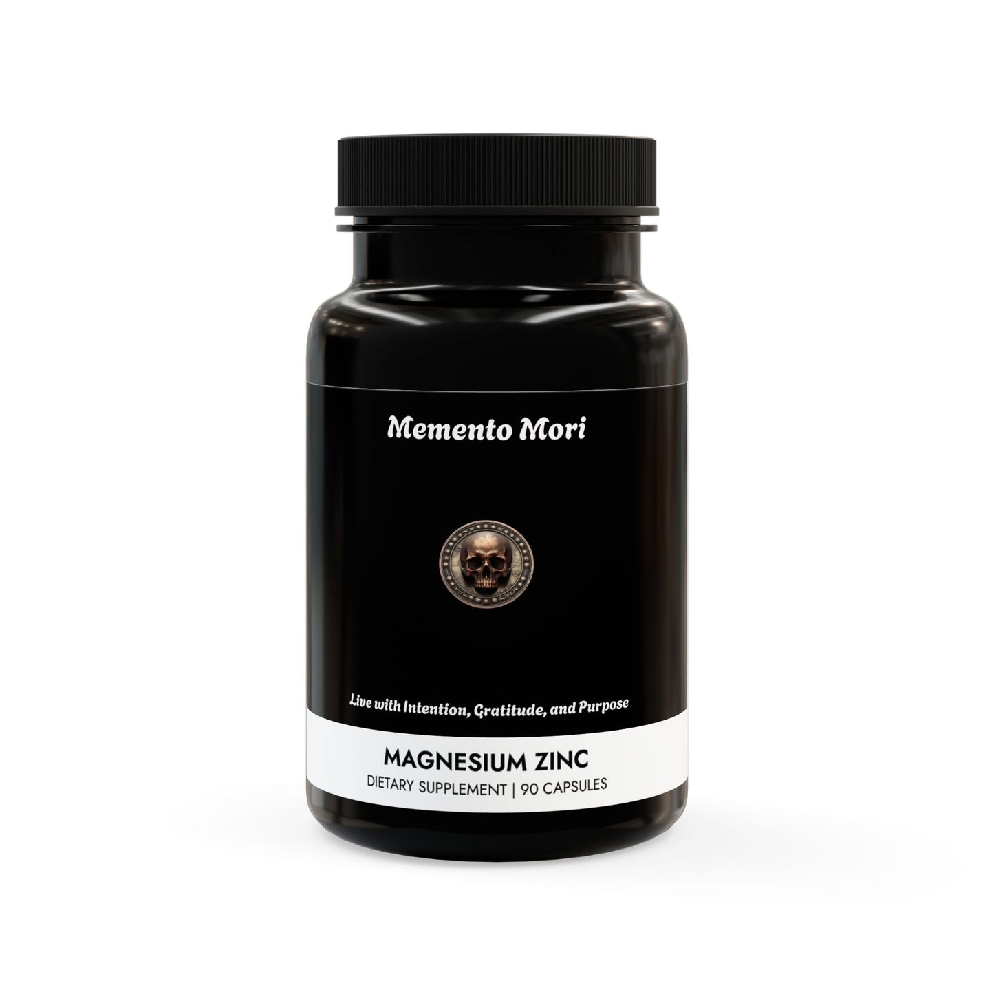Magnesium Zinc Supplement (90 Capsules) - "Memento Mori"