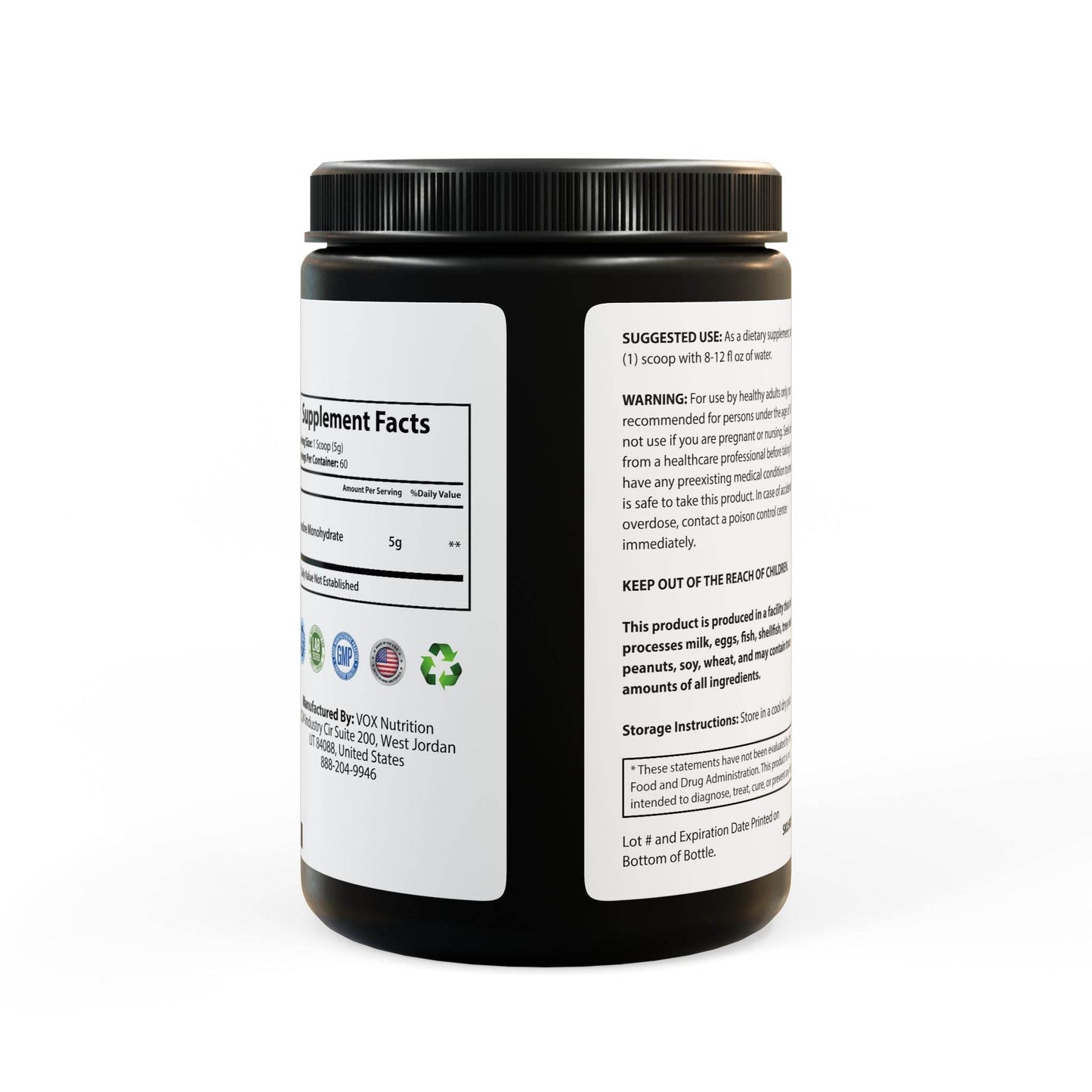 Creatine Monohydrate Supplement (300 g, 10.58 oz)