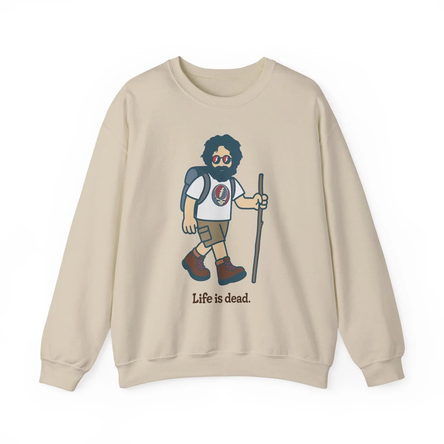 Hikin' Jerry | Life is dead.® Crewneck | Grateful Dead
