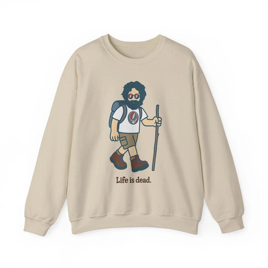 Hikin' Jerry | Life is dead.® Crewneck | Grateful Dead