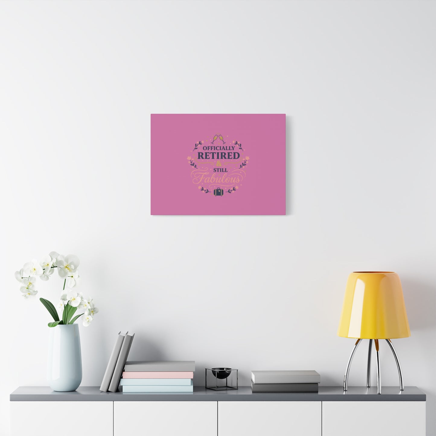 Officially Retired & Still Fabulous Canvas, retirement gifts for women | personalized retirement gifts