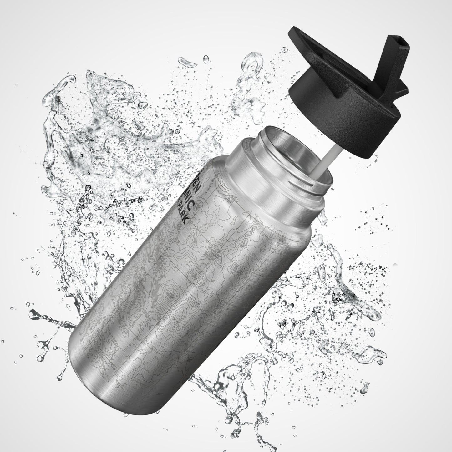 Lassen Volcanic National Park Topographic Tumbler Bottle