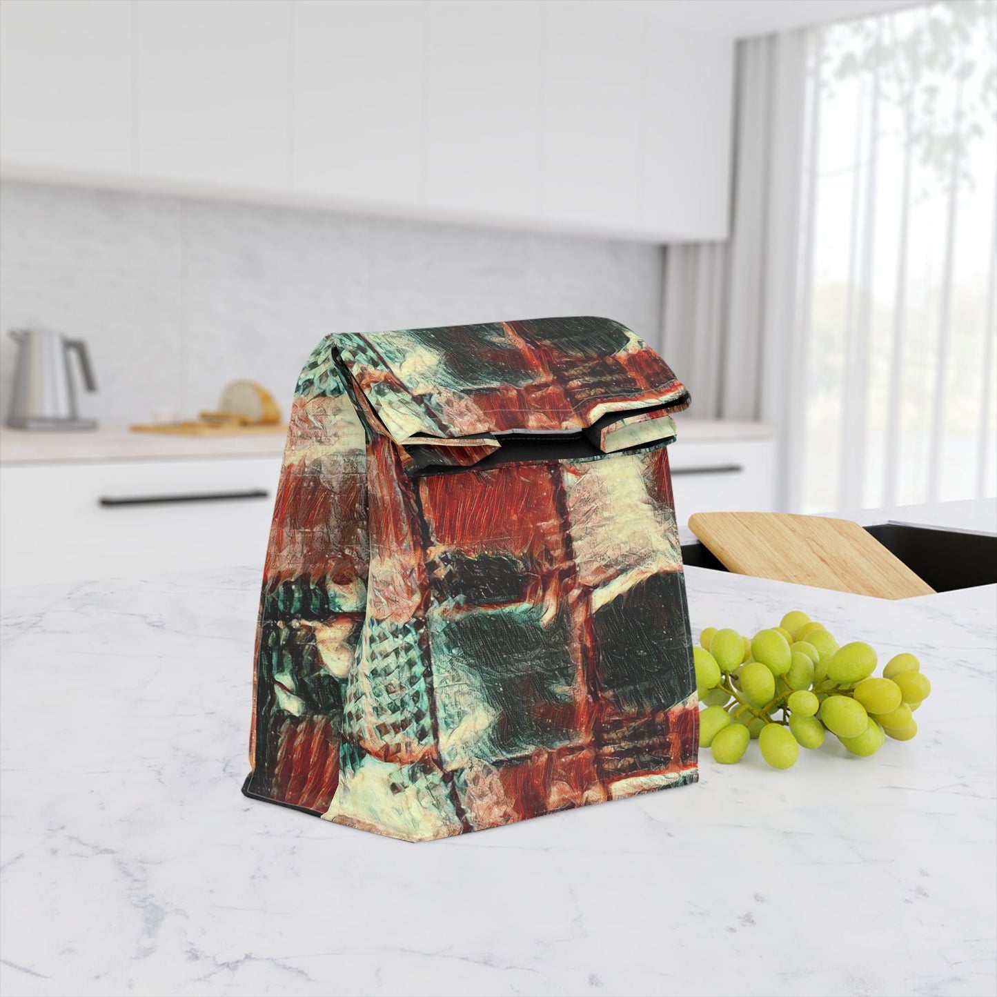 Polyester Lunch Bag - "Square Dance"