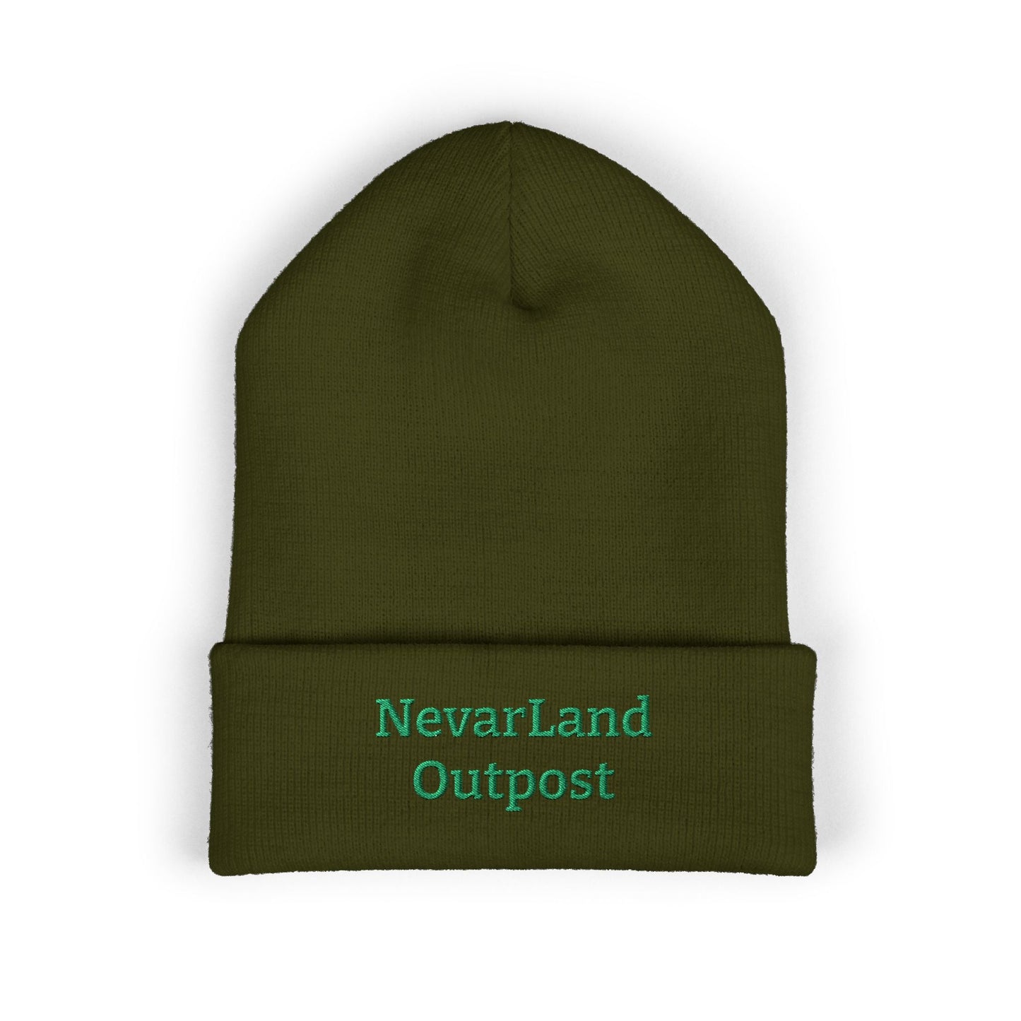 "NevarLand Outpost" - Embroidered Cuffed Knit beanie