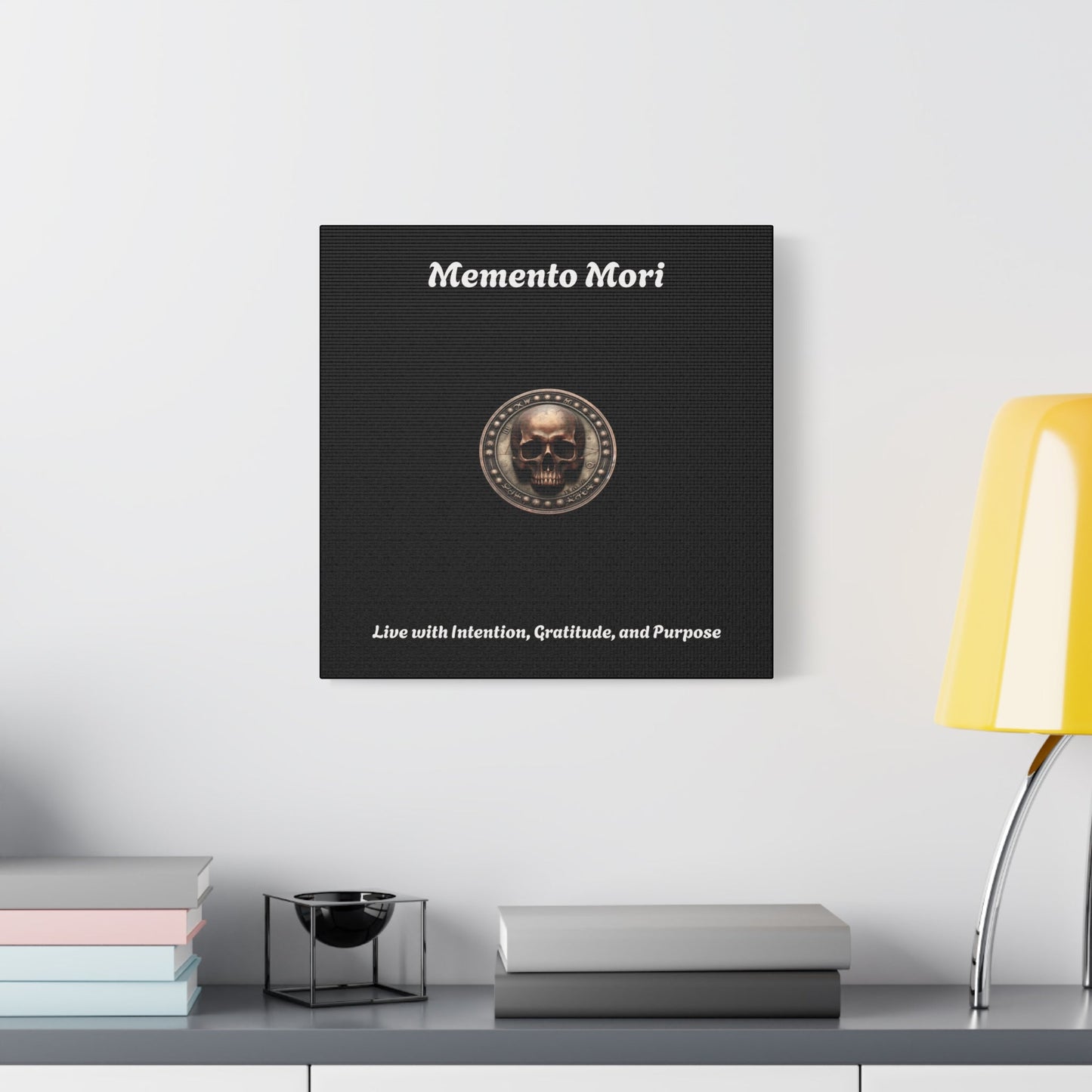 "Memento Mori" Matte Canvas - Inspirational Wall Art -"Live with Intention, Gratitude, and Purpose"