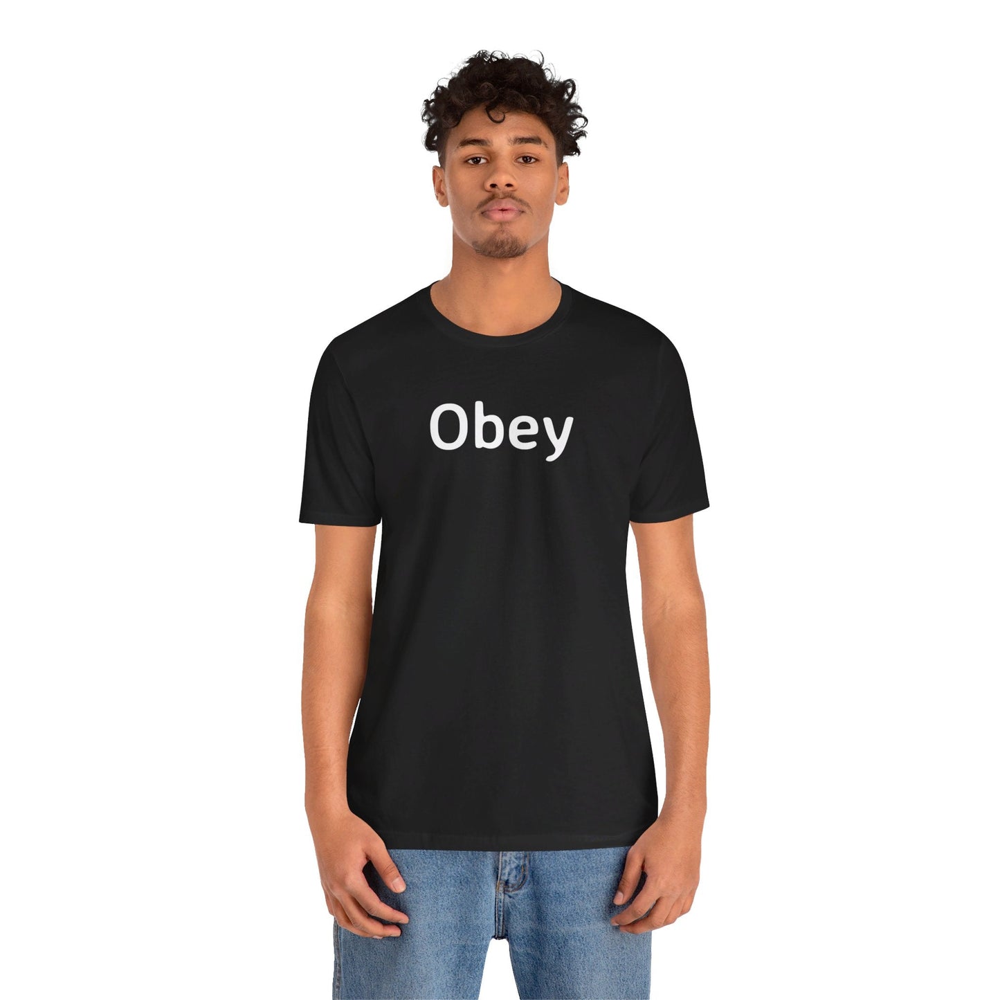 Unisex Jersey Short Sleeve Tee - "Obey"