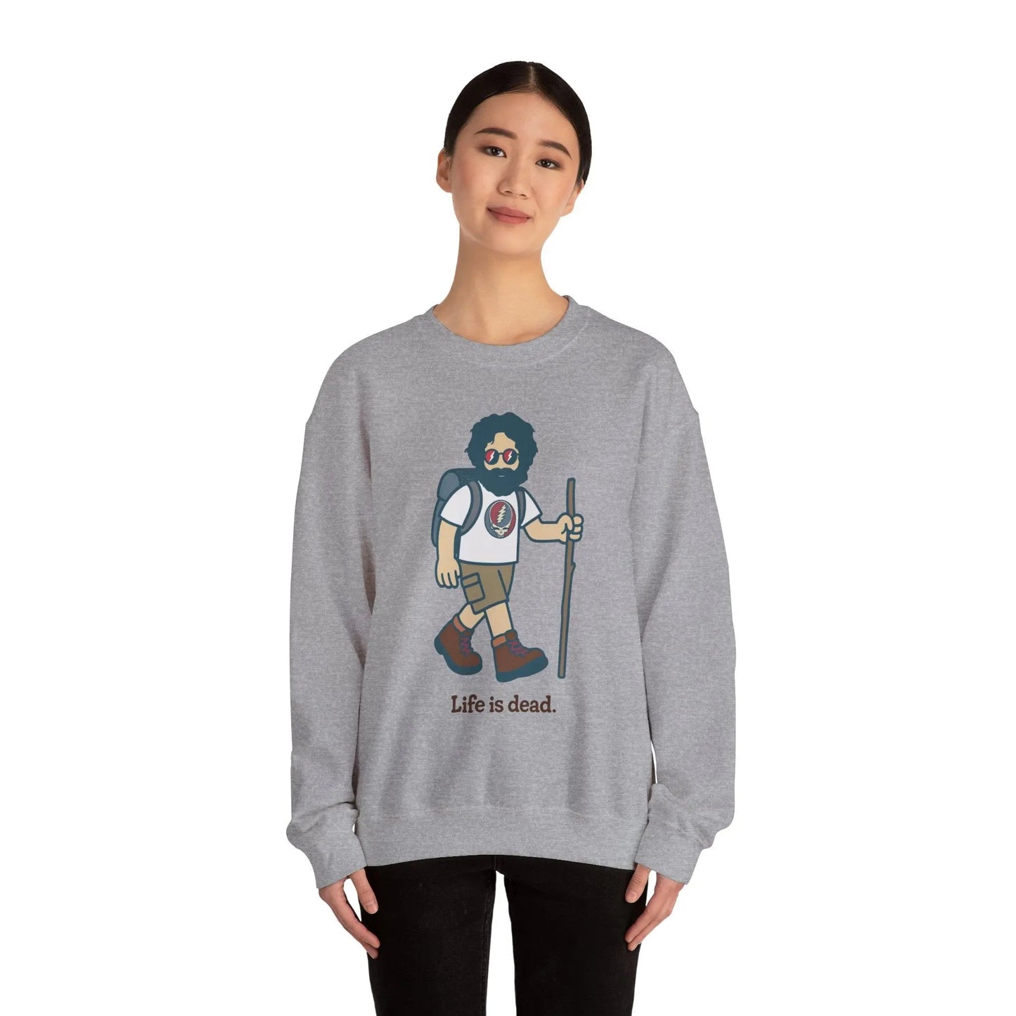 Hikin' Jerry | Life is dead.® Crewneck | Grateful Dead