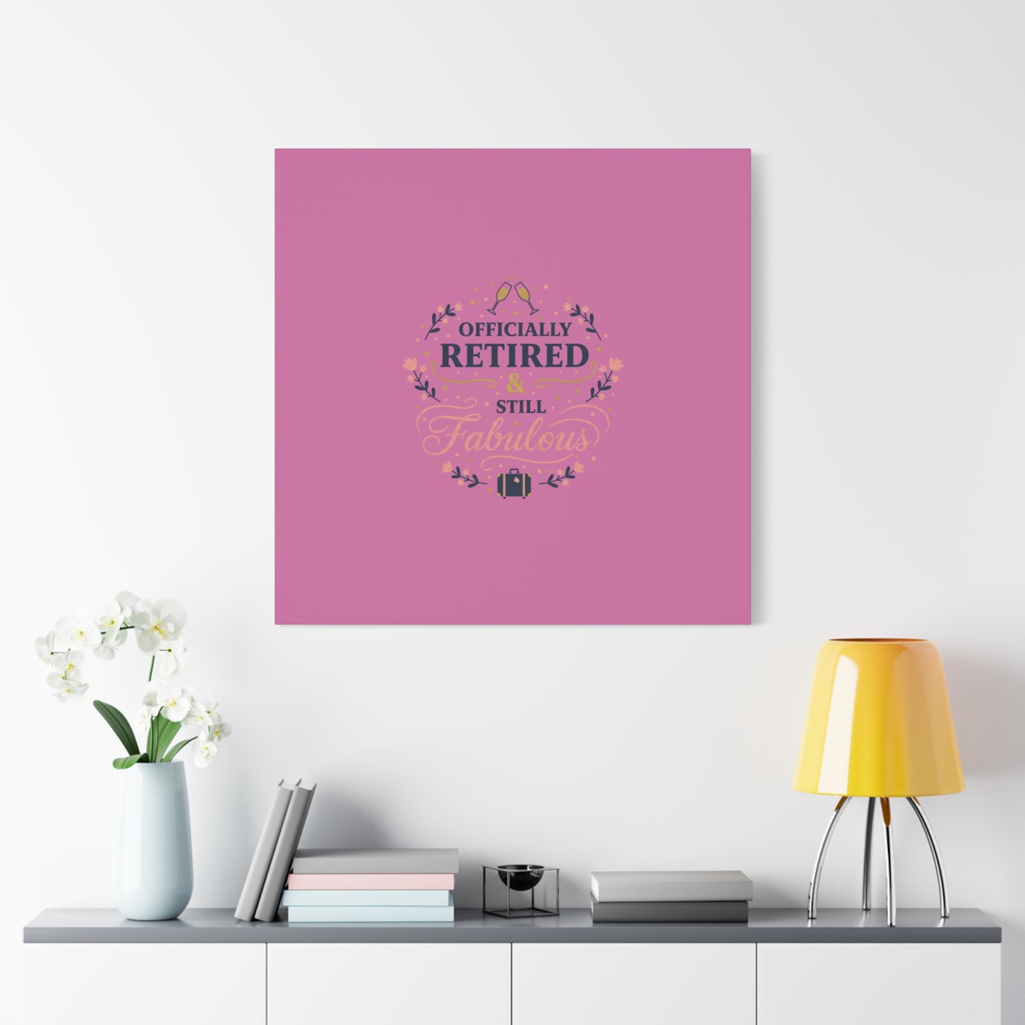 Officially Retired & Still Fabulous Canvas, retirement gifts for women | personalized retirement gifts
