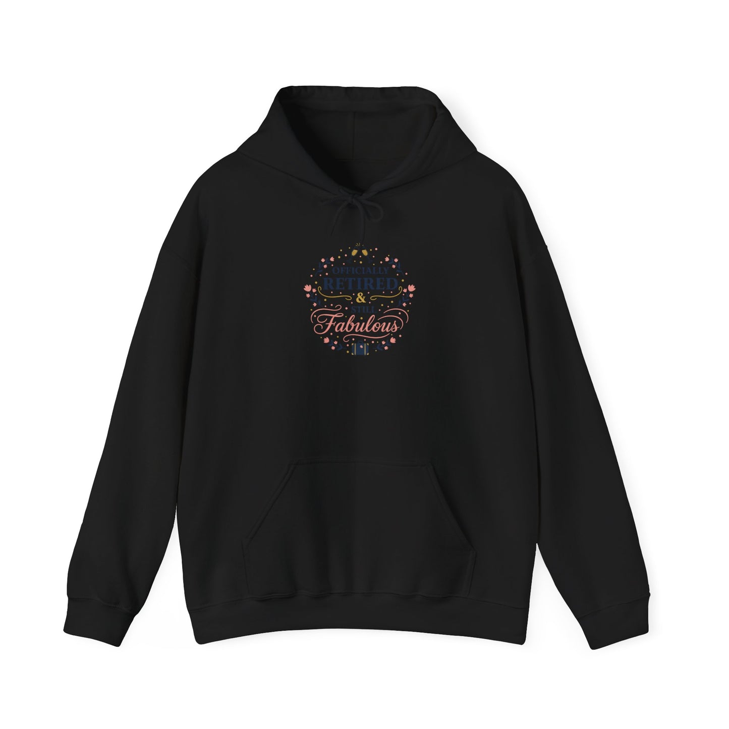Retired Lady Floral Crest Hoodie | retirement gifts for women, personalized retirement gifts