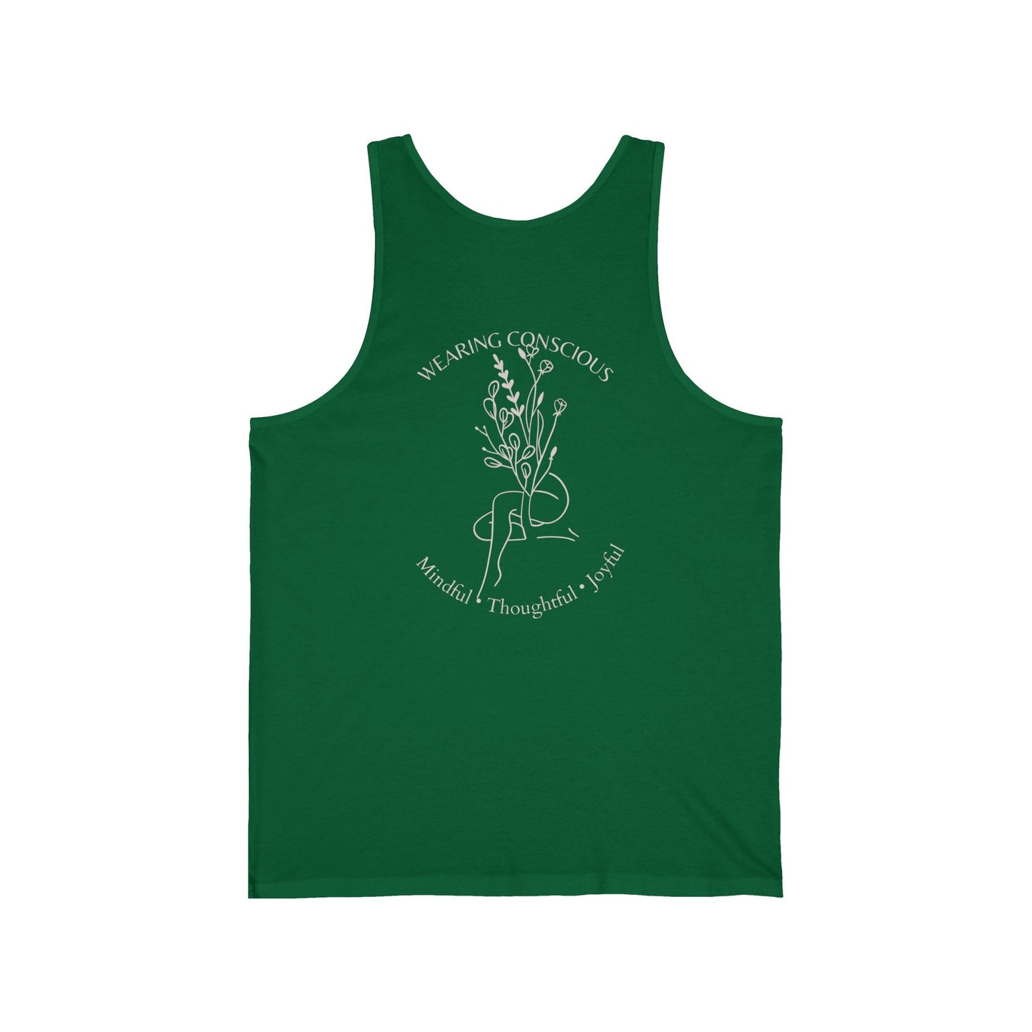 Two-Sided Mindful Thoughtful Joyful Athletic Tank - Unisex Fit