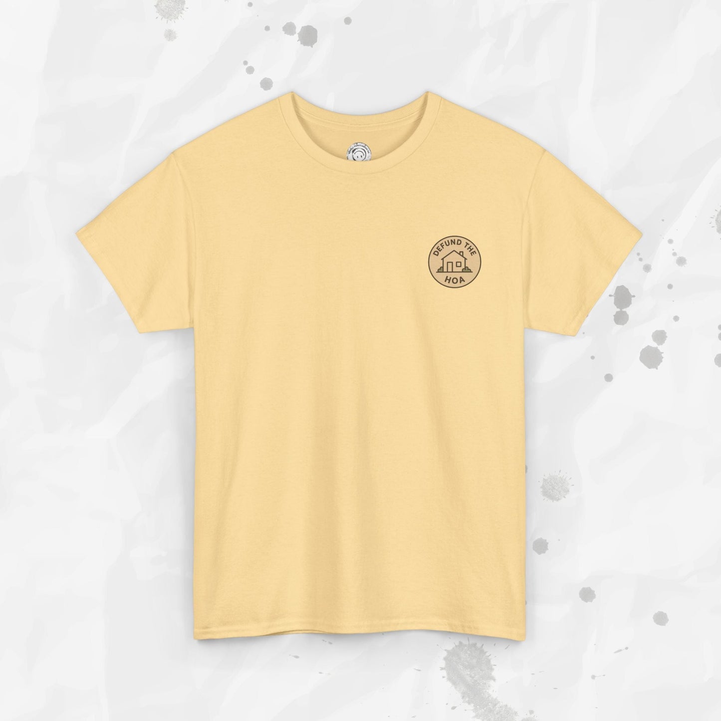 Defund the HOA – T-Shirt (Pocket Print)