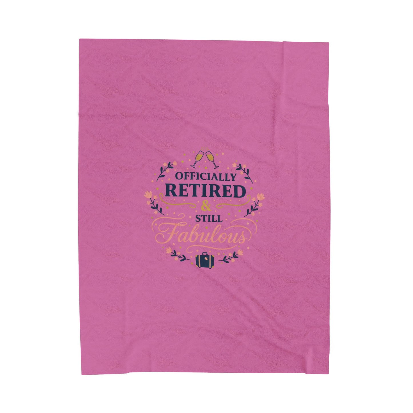 Officially Retired & Still Fabulous Velveteen Blanket | retirement gifts for women, personalized retirement gifts