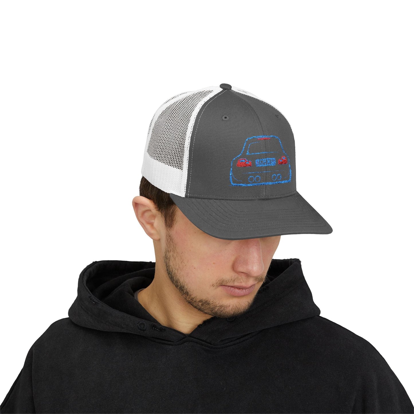 OMGBCKY Coupe Snapback Trucker Cap - Trucker Hat with Embroidered Car Design