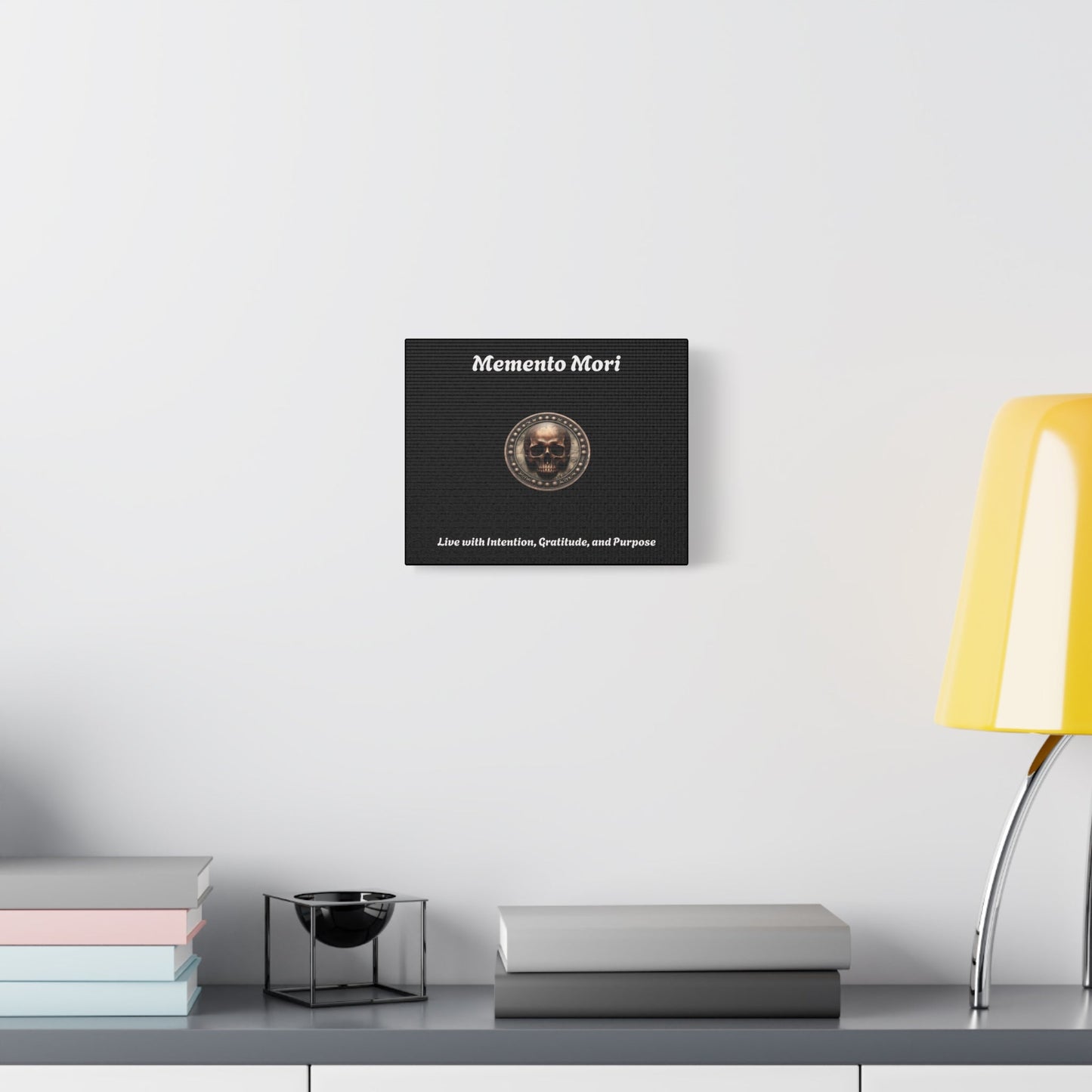 "Memento Mori" Matte Canvas - Inspirational Wall Art -"Live with Intention, Gratitude, and Purpose"