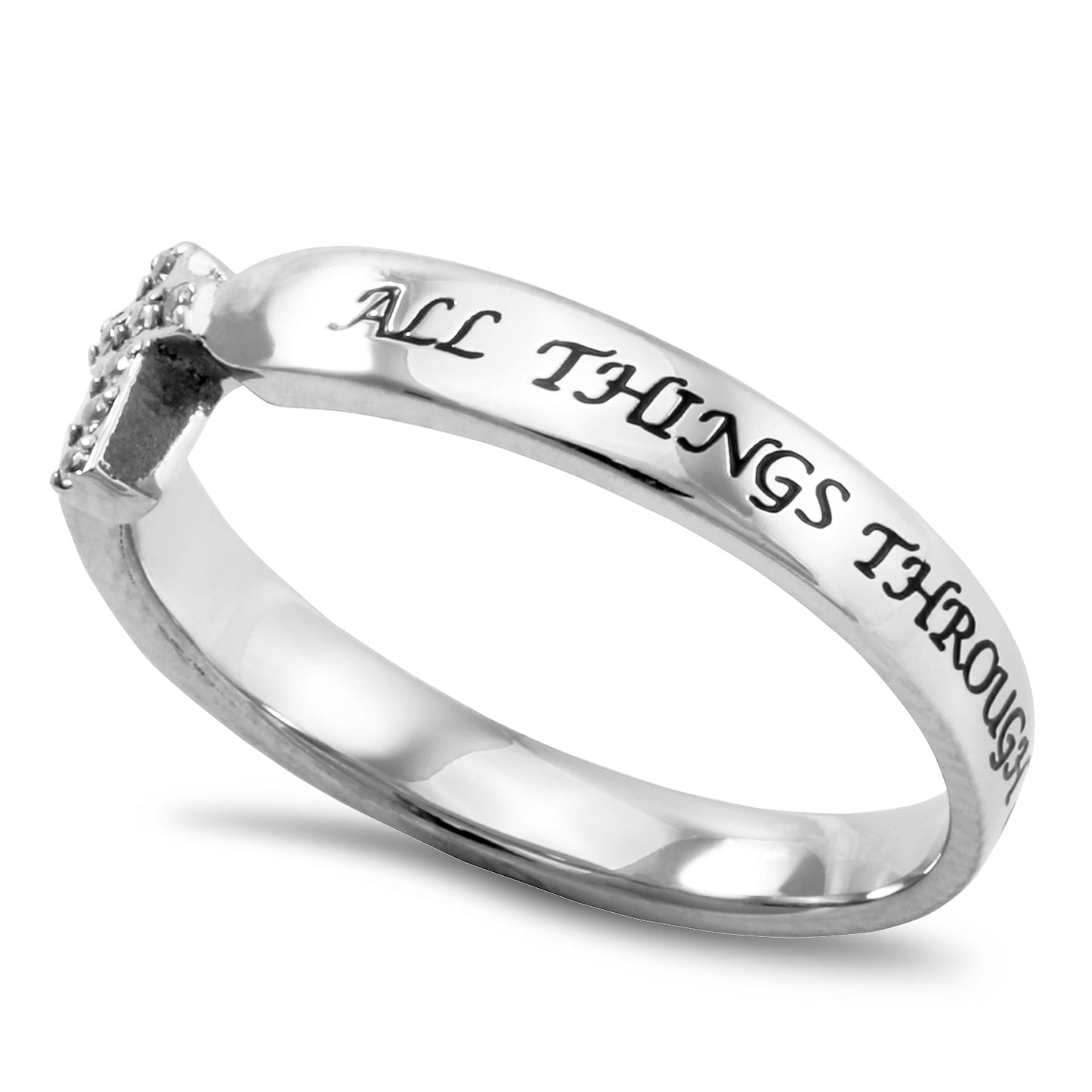 CZ Tiny Tip Ring