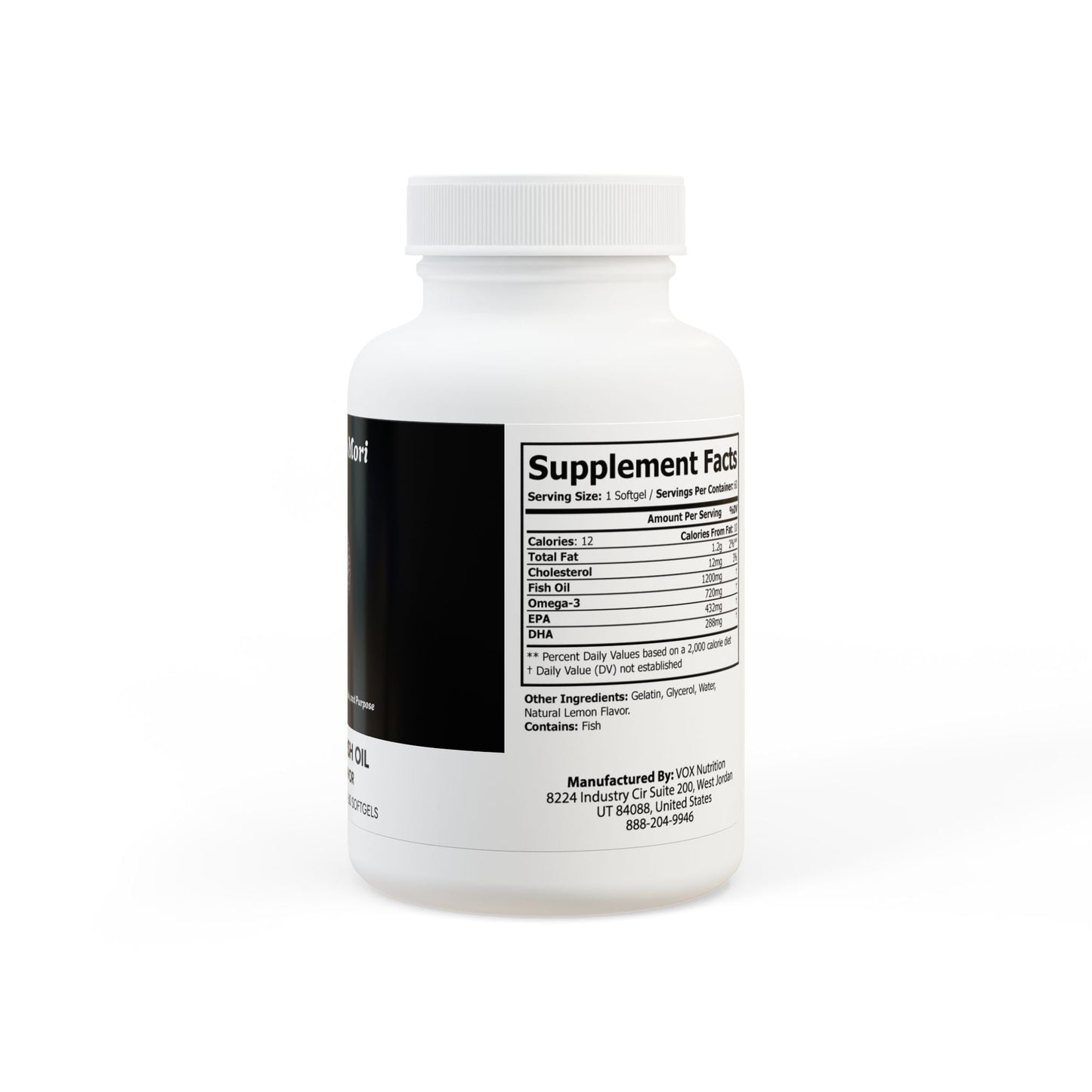 Omega 3 Fish Oil Supplement (60 Softgels) - "Memento Mori"