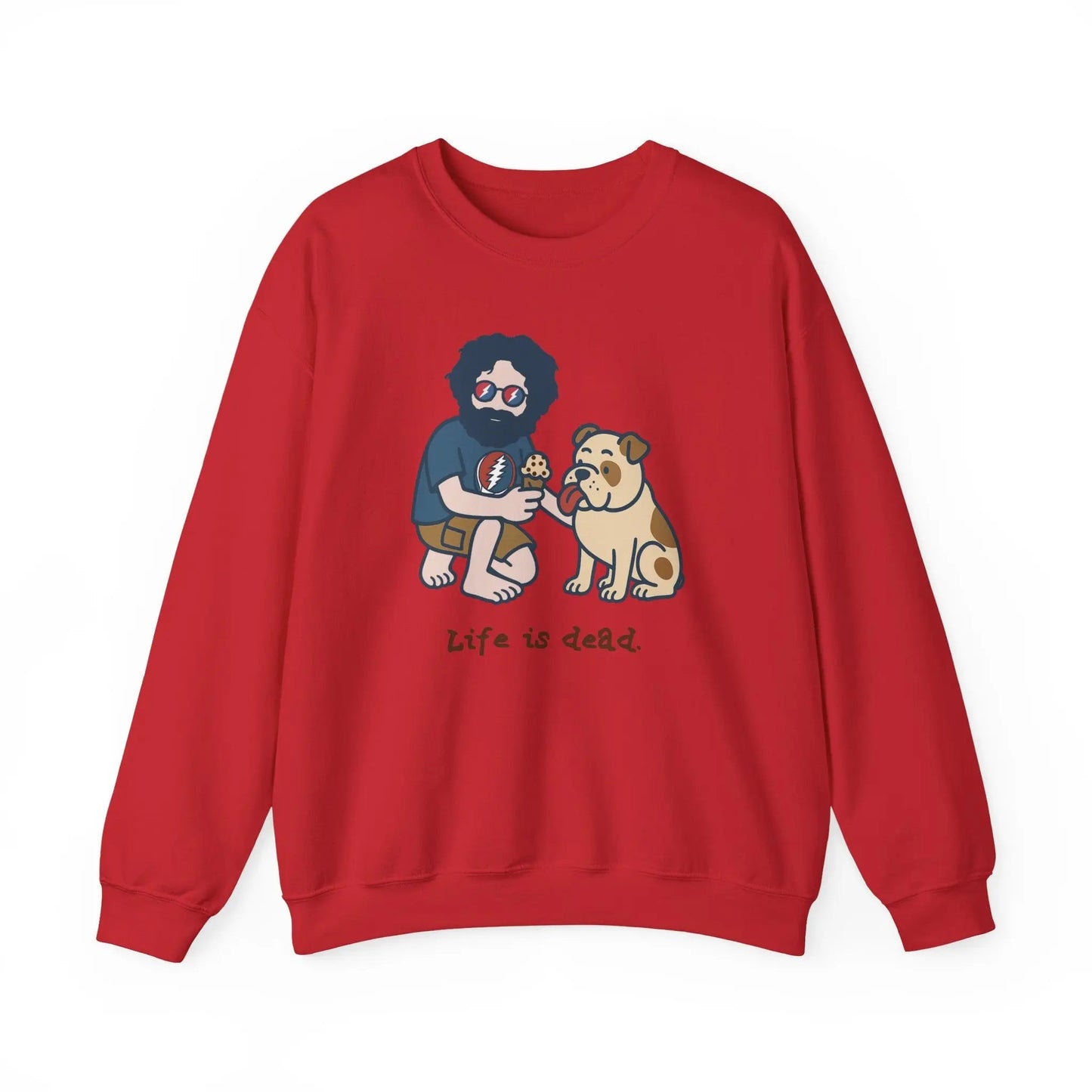 Jerry and Frank Are Sharin' | Life is dead.® Crewneck | Grateful Dead