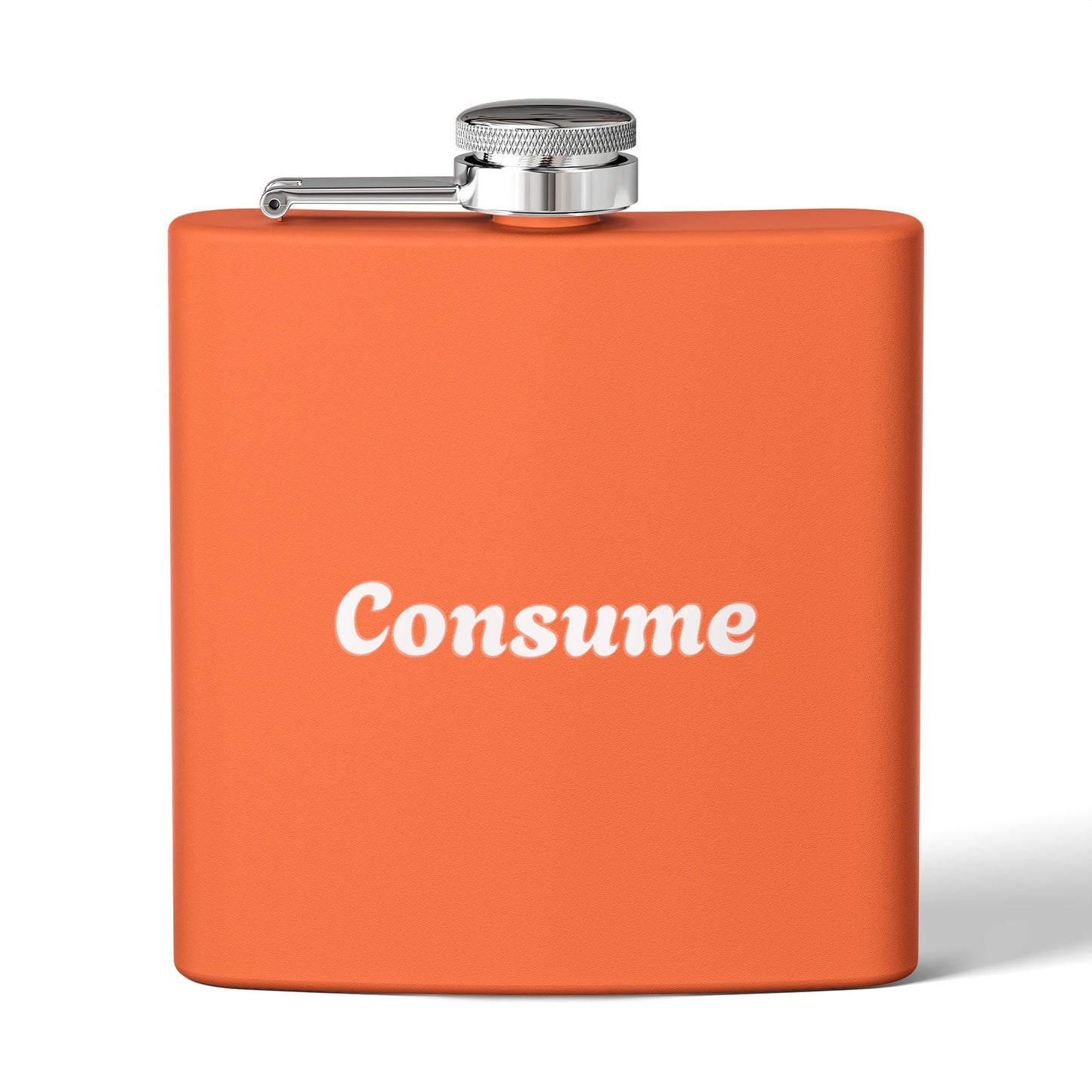 "Consume" -  6 oz Stainless Steel Flask